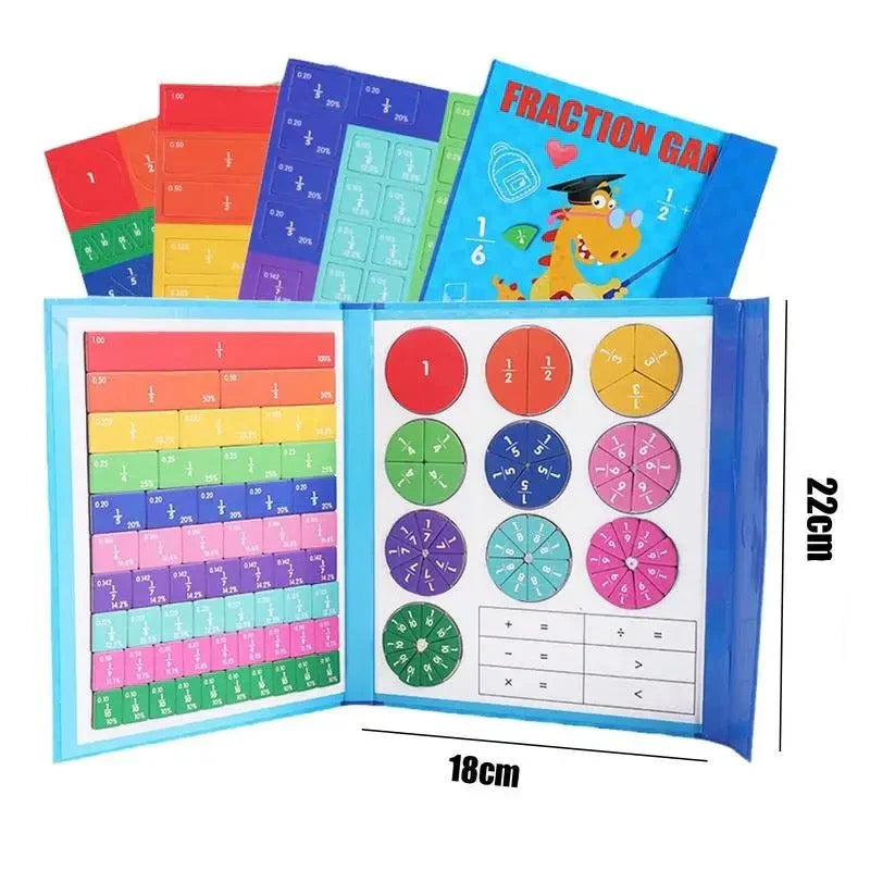 Magnetic Math Game with Fractions