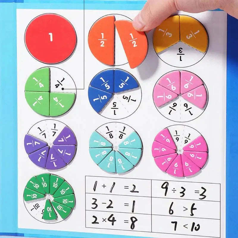 Magnetic Math Game with Fractions
